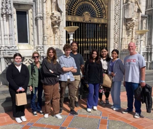 Alta Vista/Santa Barbara Middle College students visiting Hearst Castle