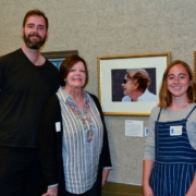 Emma Tracewell with sponsors, the Kovacs